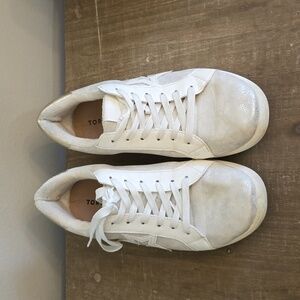 White Faux Leather Stat Lace-Up Sneaker